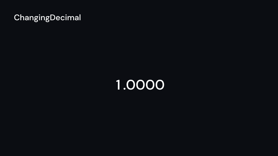 ChangingDecimal demo, first frame