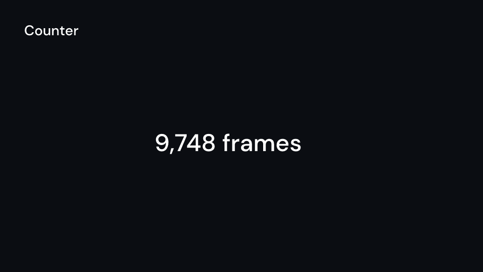 Counter demo, first frame