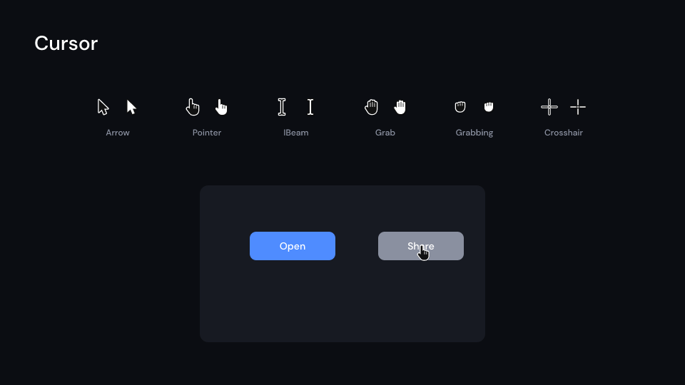 Cursor demo, first frame
