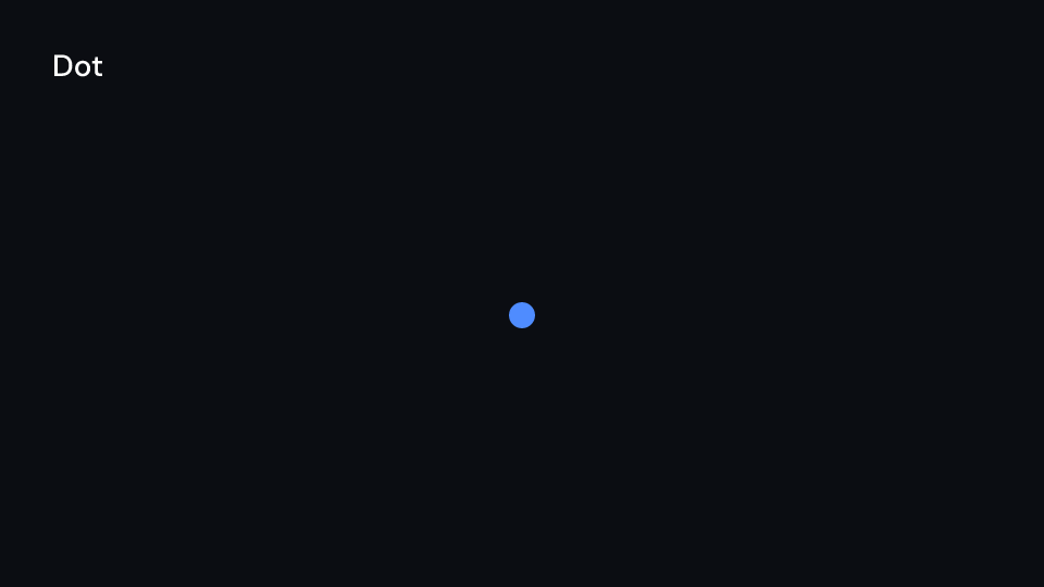 Dot demo, first frame