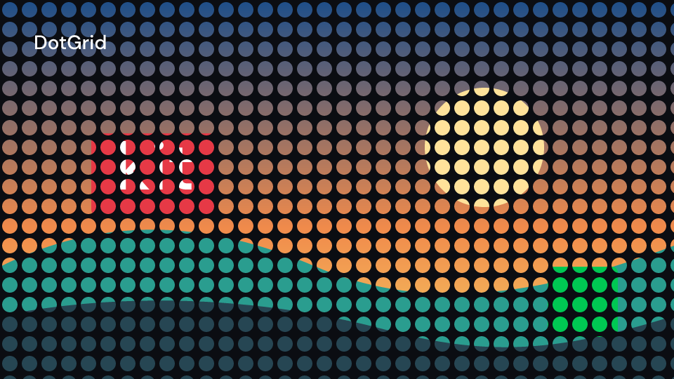 DotGrid demo, first frame