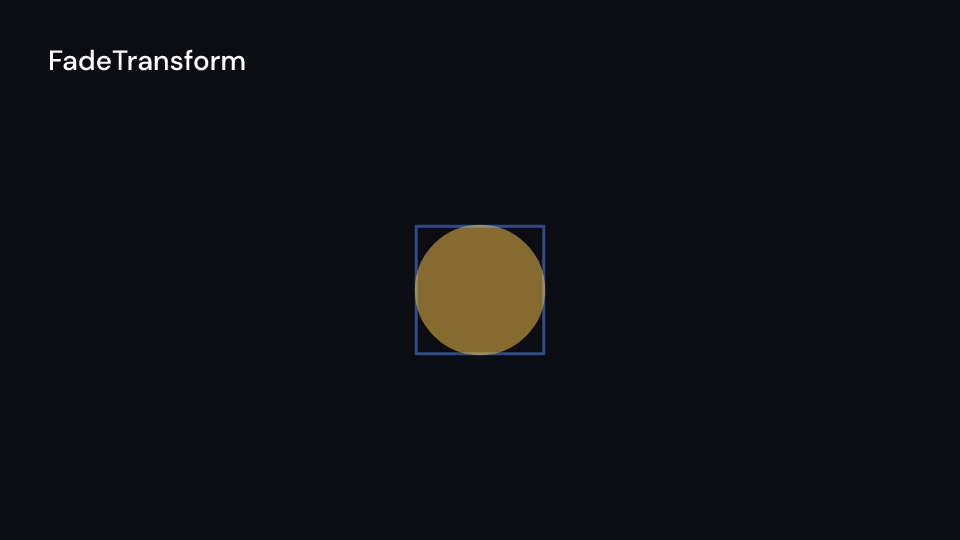FadeTransform demo, first frame