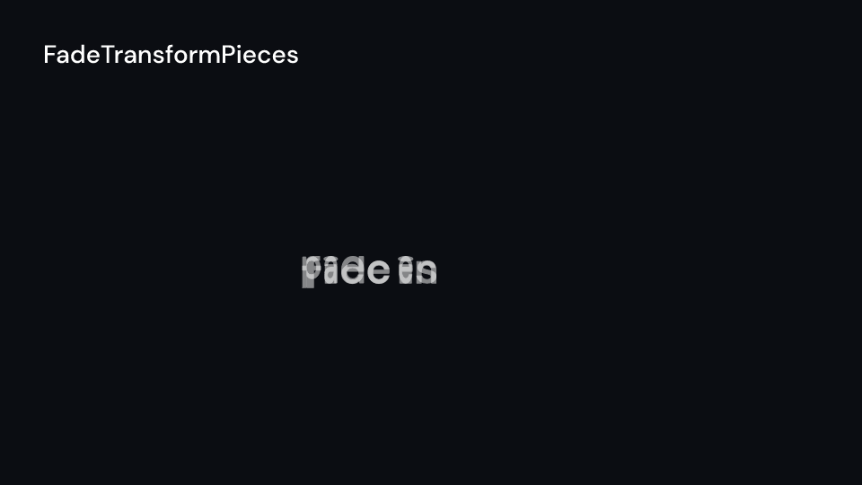 FadeTransformPieces demo, first frame