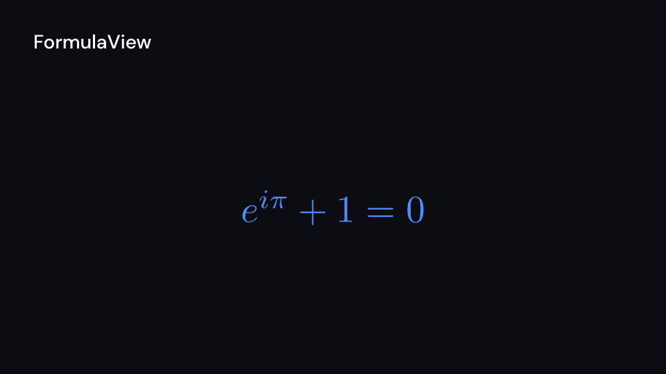 FormulaView demo, first frame