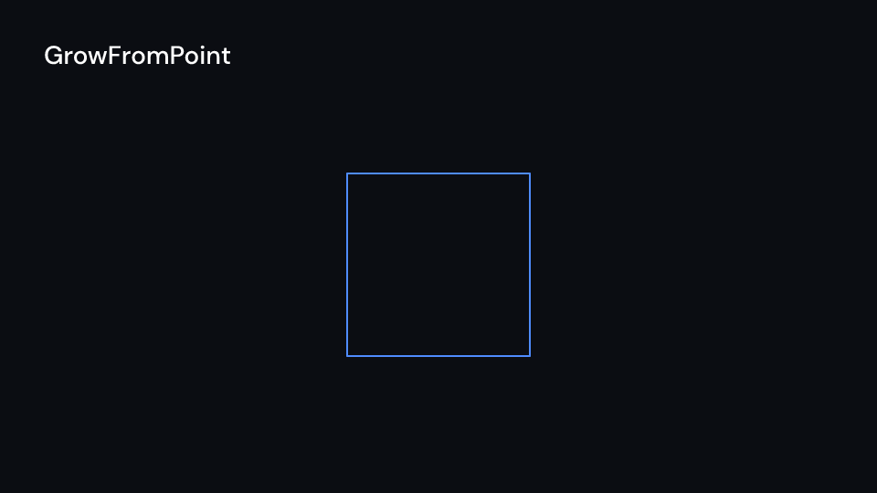 GrowFromPoint demo, first frame