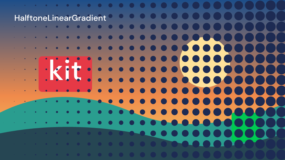 HalftoneLinearGradient demo, first frame