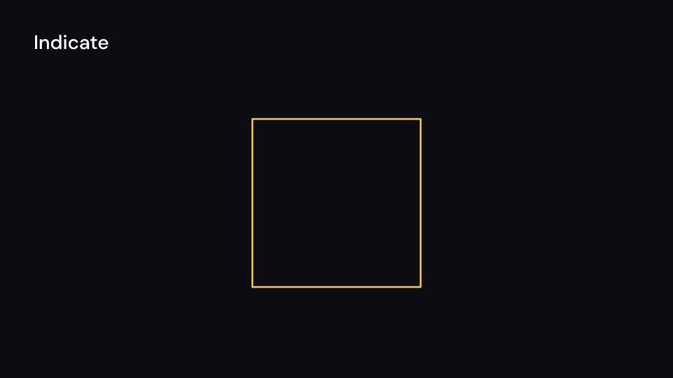 Indicate demo, first frame