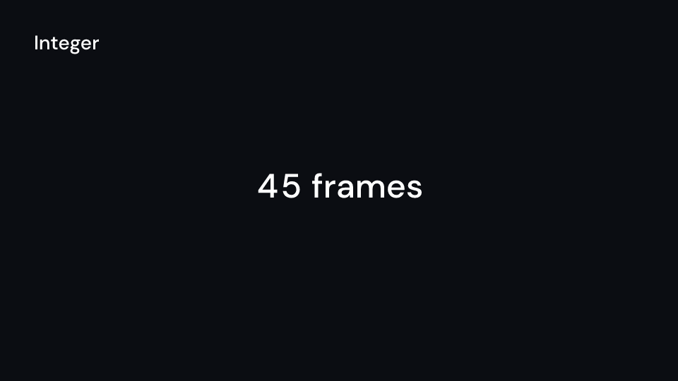 Integer demo, first frame