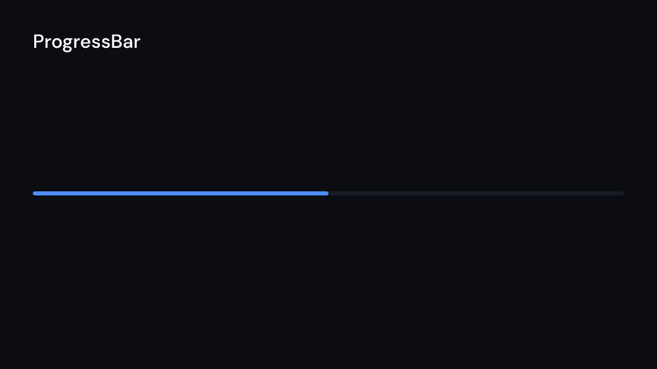 ProgressBar demo, first frame