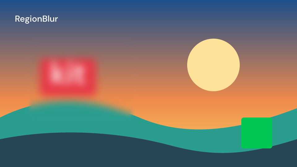RegionBlur demo, first frame