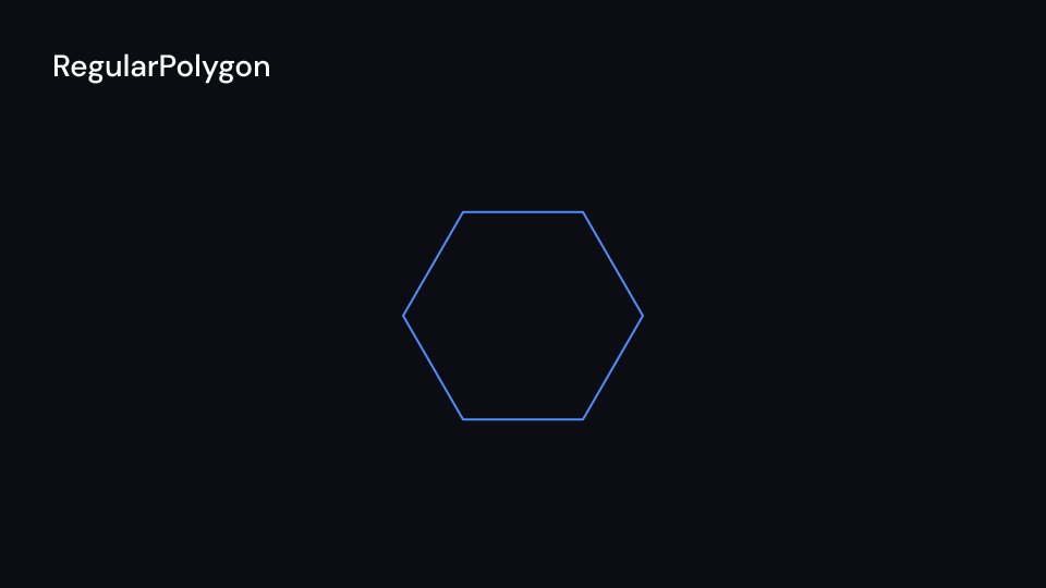 RegularPolygon demo, first frame