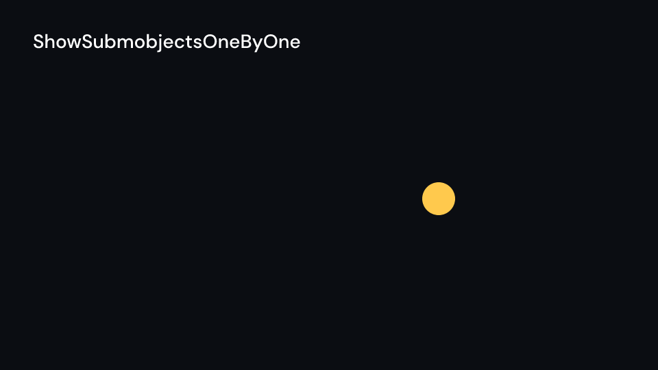 ShowSubmobjectsOneByOne demo, first frame