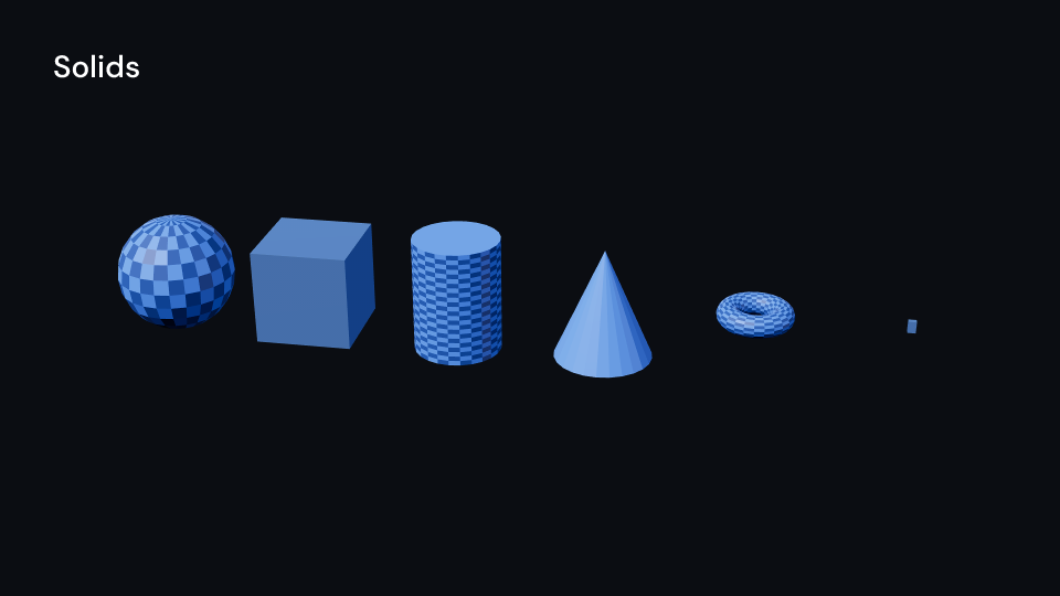 Solids demo, first frame