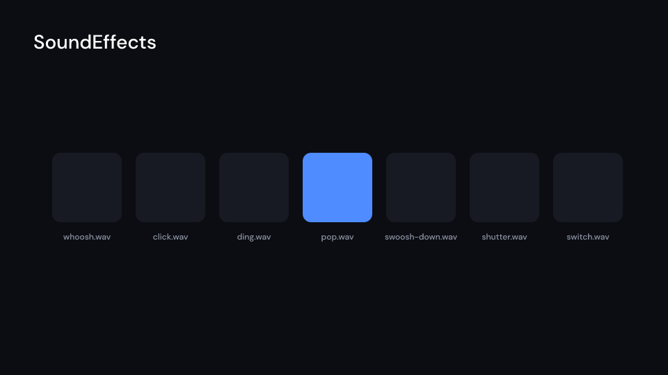SoundEffects demo, first frame