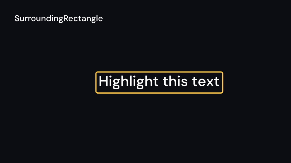 SurroundingRectangle demo, first frame