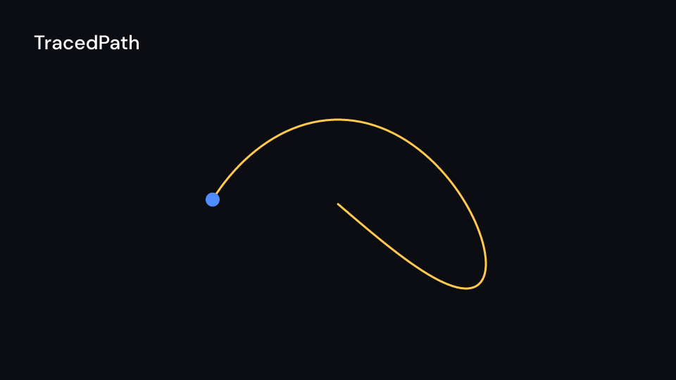 TracedPath demo, first frame