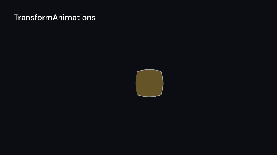 TransformAnimations demo, first frame