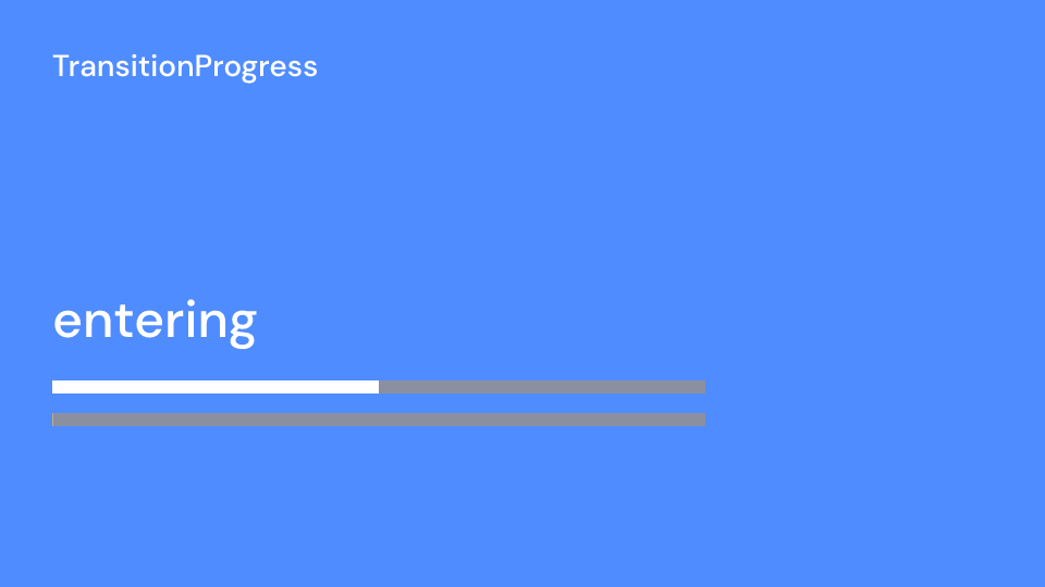 TransitionProgress demo, first frame