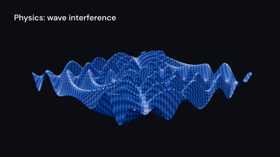 WaveInterference3D demo, first frame