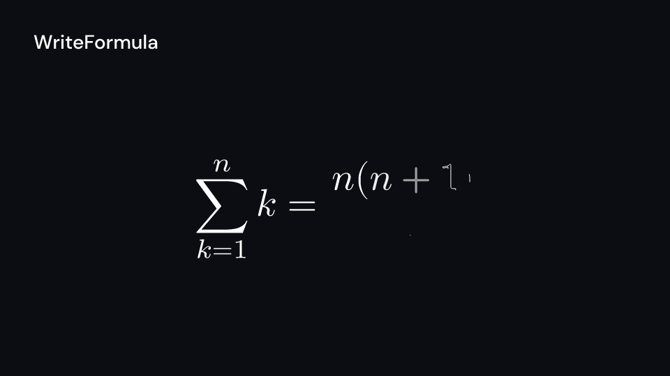 WriteFormula demo, first frame